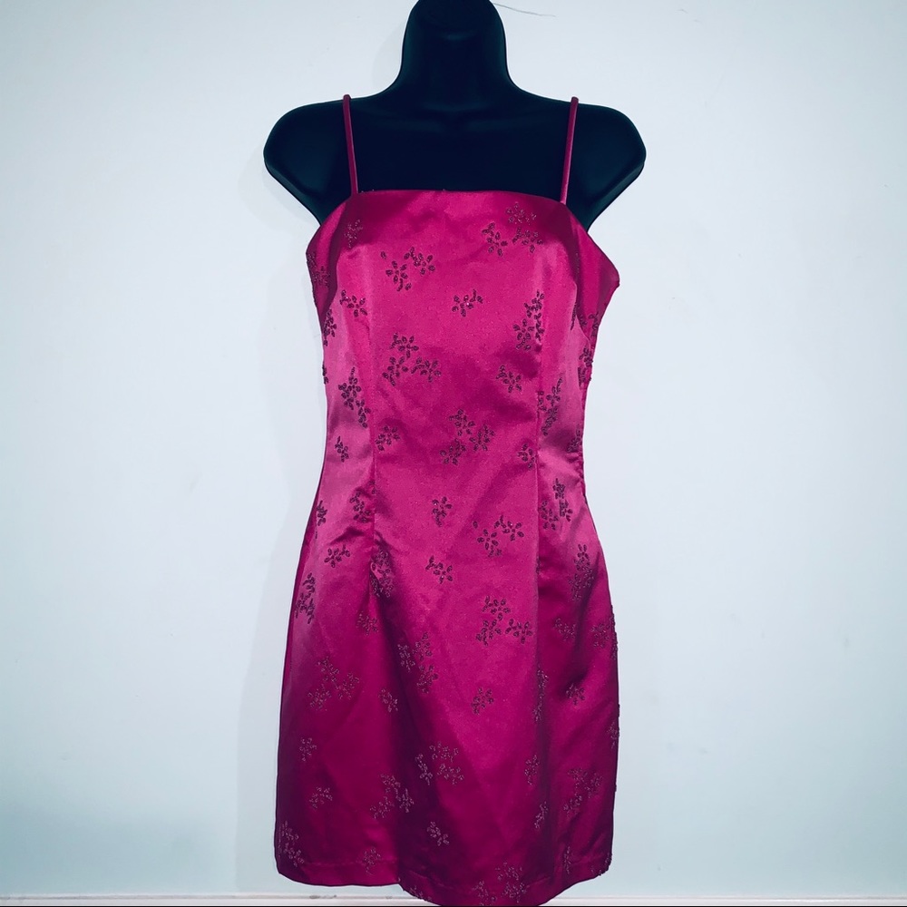 Fuschia Satin Dress
